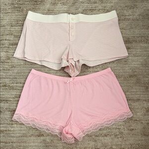 Forever 21 Pink and Cream Striped Panty Set